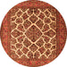 Square Persian Orange Traditional Rug, tr1490org