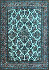 Persian Light Blue Traditional Rug, tr1490lblu