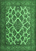 Machine Washable Persian Emerald Green Traditional Area Rugs, wshtr1490emgrn
