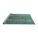 Sideview of Machine Washable Persian Light Blue Traditional Rug, wshtr1491lblu