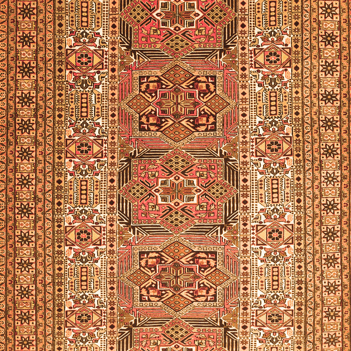 Serging Thickness of Machine Washable Persian Orange Traditional Area Rugs, wshtr1491org