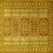 Square Persian Yellow Traditional Rug, tr1491yw