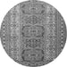 Machine Washable Persian Gray Traditional Rug, wshtr1491gry