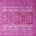 Square Machine Washable Persian Pink Traditional Rug, wshtr1491pnk