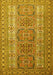 Machine Washable Persian Yellow Traditional Rug, wshtr1491yw