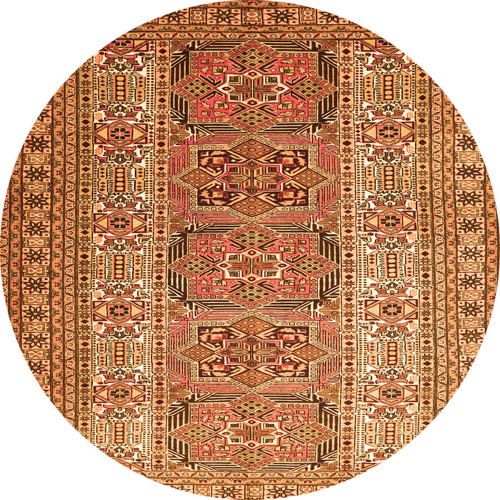 Machine Washable Persian Orange Traditional Area Rugs, wshtr1491org