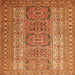 Serging Thickness of Persian Orange Traditional Rug, tr1491org