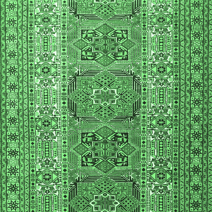Machine Washable Persian Emerald Green Traditional Area Rugs, wshtr1491emgrn