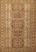 Machine Washable Persian Brown Traditional Rug, wshtr1491brn