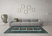 Machine Washable Persian Light Blue Traditional Rug in a Living Room, wshtr1492lblu