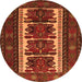 Machine Washable Persian Orange Traditional Area Rugs, wshtr1492org