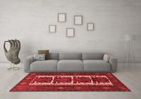 Machine Washable Persian Red Traditional Rug, wshtr1492red