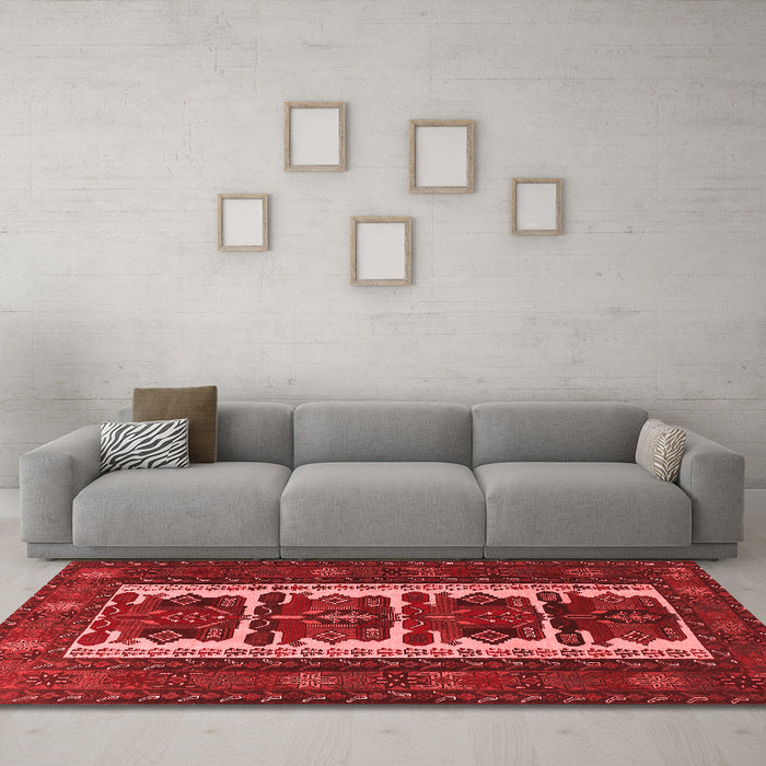 Traditional Red Washable Rugs
