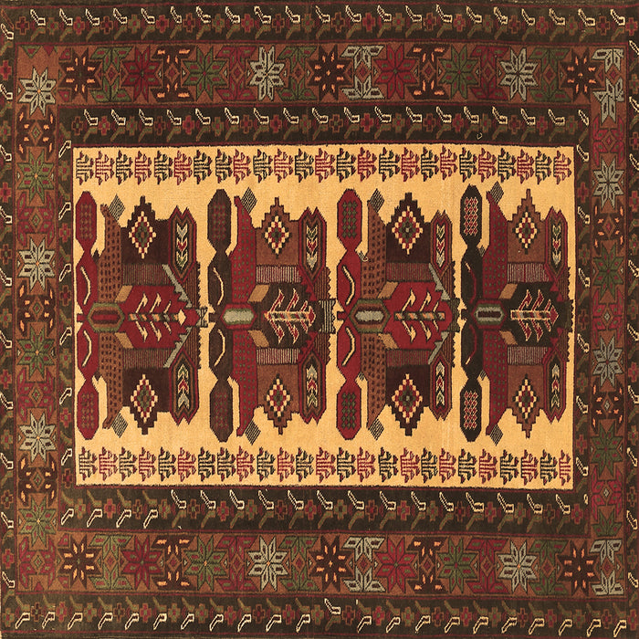 Square Persian Brown Traditional Rug, tr1492brn