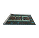 Sideview of Machine Washable Persian Light Blue Traditional Rug, wshtr1492lblu