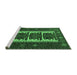 Sideview of Machine Washable Persian Emerald Green Traditional Area Rugs, wshtr1492emgrn