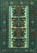 Machine Washable Persian Turquoise Traditional Area Rugs, wshtr1492turq