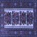 Square Machine Washable Persian Blue Traditional Rug, wshtr1492blu