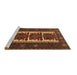 Sideview of Machine Washable Persian Brown Traditional Rug, wshtr1492brn