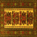 Square Machine Washable Persian Yellow Traditional Rug, wshtr1492yw