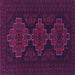 Square Persian Purple Traditional Rug, tr1493pur