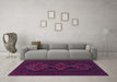 Machine Washable Persian Purple Traditional Area Rugs in a Living Room, wshtr1493pur