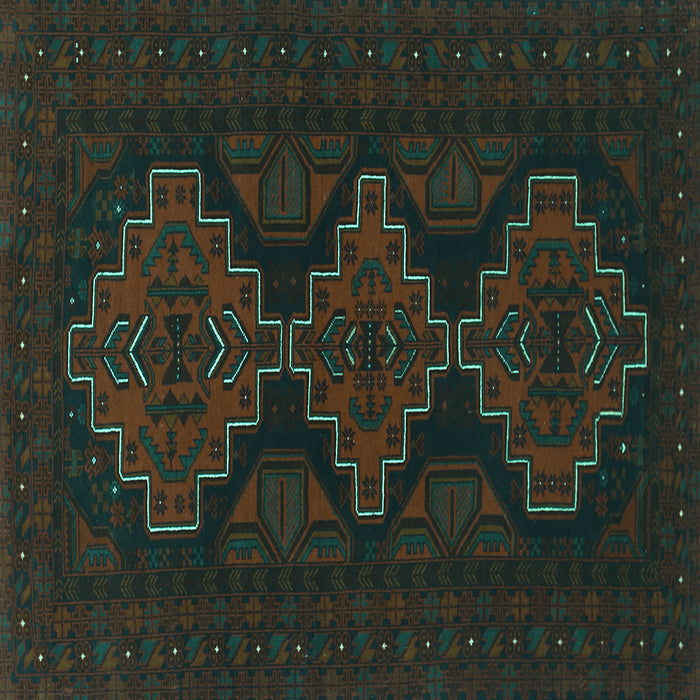 Square Persian Turquoise Traditional Rug, tr1493turq