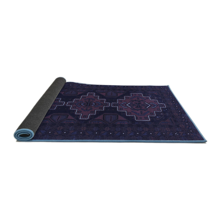 Sideview of Persian Blue Traditional Rug, tr1493blu