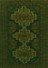 Serging Thickness of Machine Washable Persian Green Traditional Area Rugs, wshtr1493grn