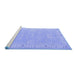 Sideview of Machine Washable Oriental Blue Traditional Rug, wshtr1494blu