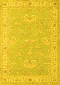 Oriental Yellow Traditional Rug, tr1494yw