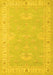 Oriental Yellow Traditional Rug, tr1494yw