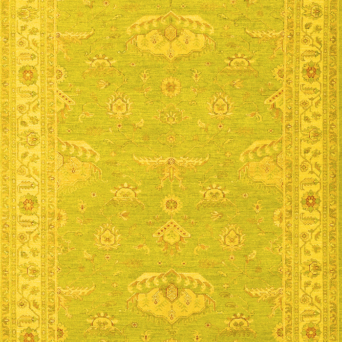 Oriental Yellow Traditional Rug, tr1494yw