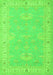 Oriental Green Traditional Rug, tr1494grn