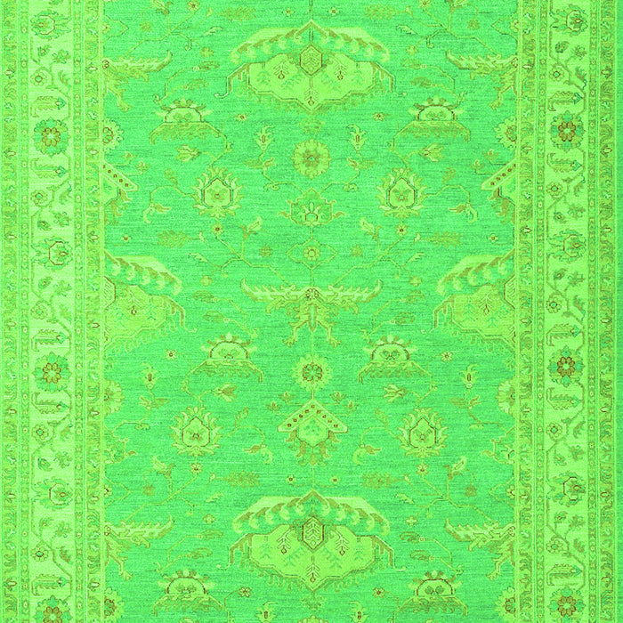 Oriental Green Traditional Rug, tr1494grn