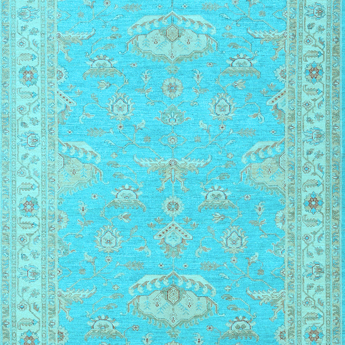 Machine Washable Oriental Light Blue Traditional Rug, wshtr1494lblu