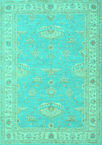 Oriental Turquoise Traditional Rug, tr1494turq