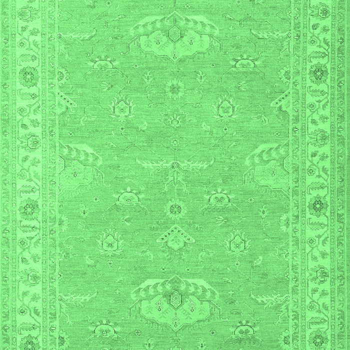 Oriental Emerald Green Traditional Rug, tr1494emgrn