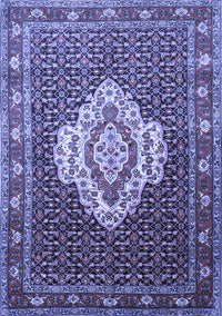 Medallion Blue Traditional Rug, tr1495blu