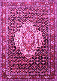 Medallion Pink Traditional Rug, tr1495pnk