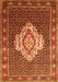 Medallion Orange Traditional Rug, tr1495org