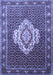 Medallion Blue Traditional Rug, tr1495blu