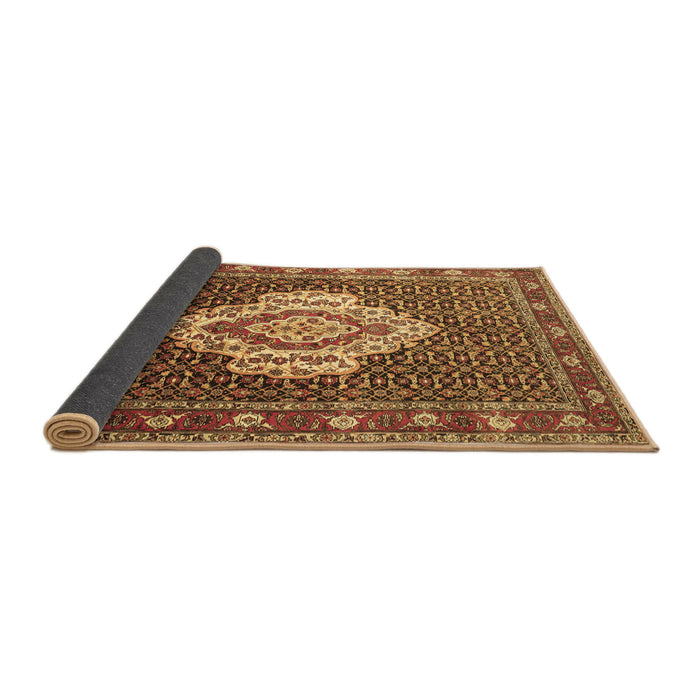 Sideview of Medallion Brown Traditional Rug, tr1495brn