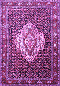 Medallion Purple Traditional Rug, tr1495pur