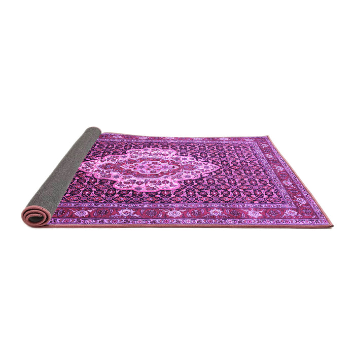 Sideview of Medallion Purple Traditional Rug, tr1495pur