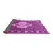 Sideview of Medallion Purple Traditional Rug, tr1495pur