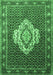 Medallion Emerald Green Traditional Rug, tr1495emgrn