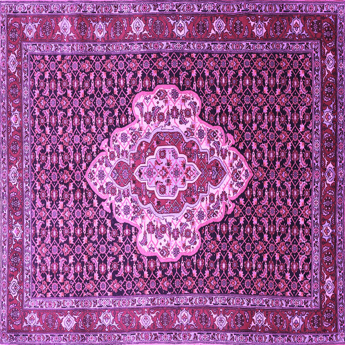 Square Medallion Purple Traditional Rug, tr1495pur