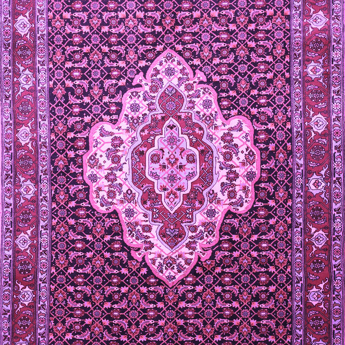 Machine Washable Medallion Purple Traditional Area Rugs, wshtr1495pur