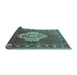 Sideview of Medallion Light Blue Traditional Rug, tr1495lblu